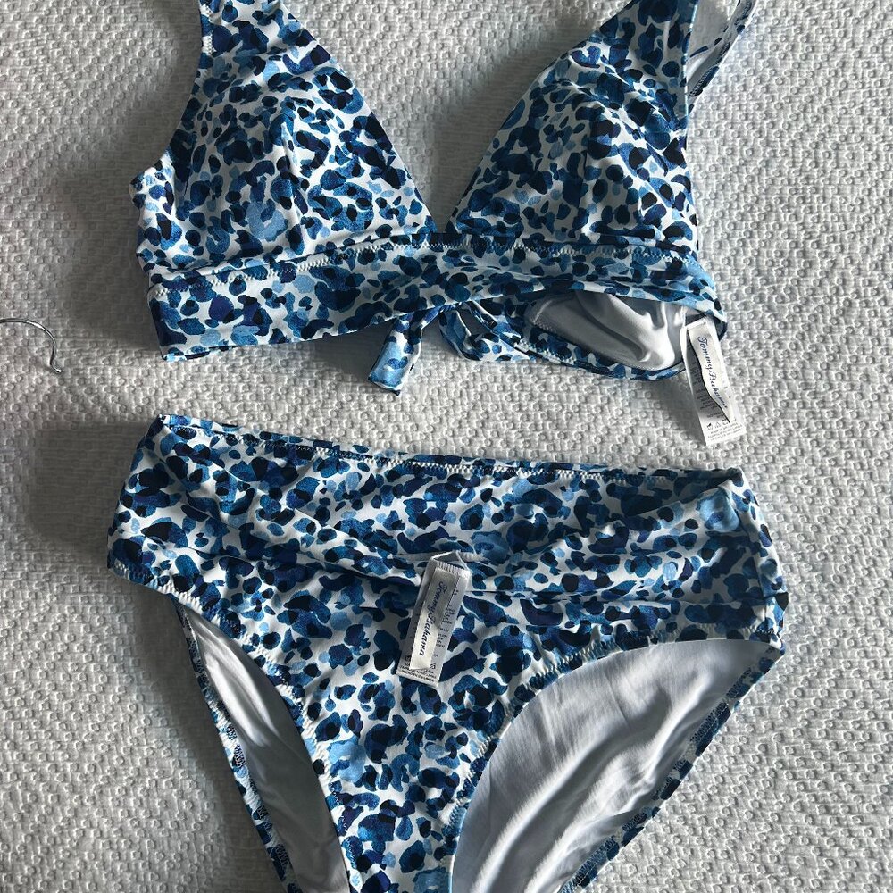 Tommy Bahama 2 Piece Palm Modern Leopard Swim Suit SIZE M